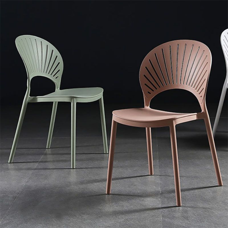 Scandinavian Open Back Side Chair Plastic Side Chair for Home
