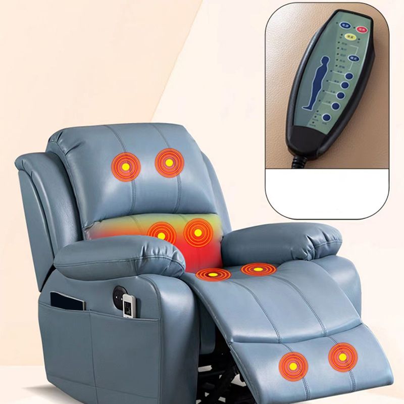 Sedia reclinabile in pelle finta glam reclinabile a colori solidi