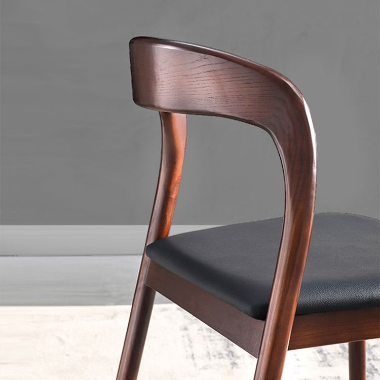 Modern Kitchen Leather Square Dining Chair Open Back Dining Side Chair Clearhalo ' kitchen&dining_furn' 'Dining Chairs' 'Dining Tables & Seating' 'dining_chair' 'Furniture' 'furniture_dining_chair' 'Kitchen & Dining Furniture' 'kitchen' 1200x1200_82b6b783-db13-4d51-972f-db18e234431b