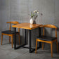 Industrial Solid Wood Dining Table Brown Trestle Dining Table for Dinning Room Clearhalo ' dining_table' 'Dining Tables & Seating' 'Dining Tables' 'furn' 'furn_dining_table' 'Furniture' 'furniture_dining_table' 'Kitchen & Dining Furniture' 'kitchen&dining_furn' 'kitchen' 'kitchen_dining_table' 1200x1200_82b7ee4a-1808-4636-846a-1925006b0b61