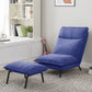 30.11" Wide Velvet Convertible Chair Armless Chair with Removable Cushions