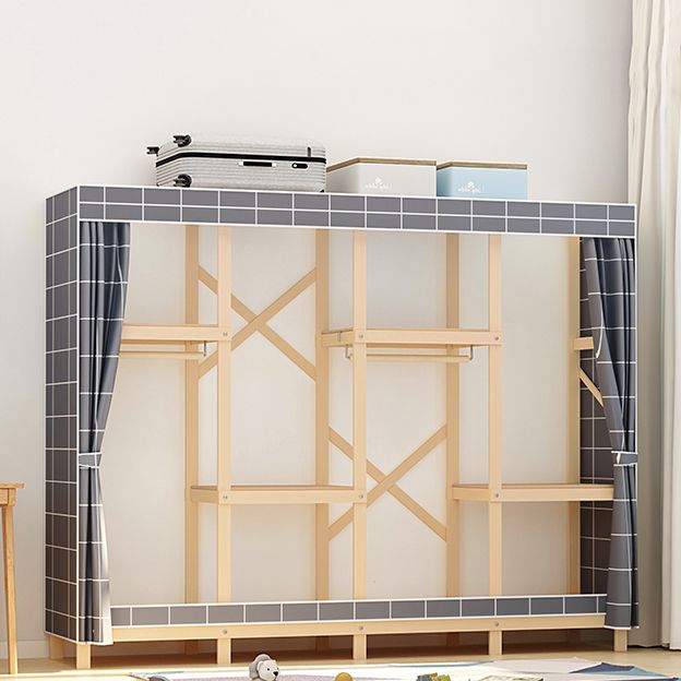 Eigentijdse stijl garderobe massief hout 1-deuren garderobe kast voor slaapkamer