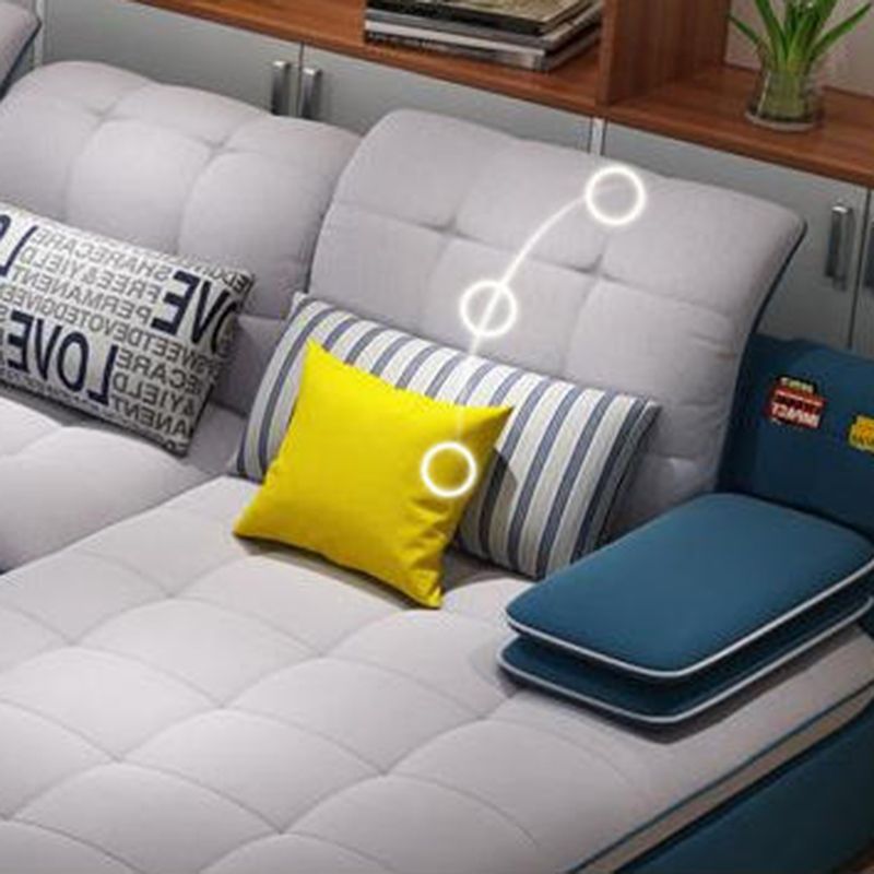 Pillow Top Arm Cushion Back Sectional L-Shape Sofa and Chaise for Four People Clearhalo 'furn' 'furn_sectionals' 'Furniture' 'furniture_sectionals' 'Living Room Furniture' 'Sectionals' 1200x1200_82bf8fbb-2f88-4ec7-9d8e-b459abfb3068