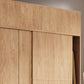 Natürliche Finish -Garderobe Armoire Schiebedarderobe Kabinett mit Schublade