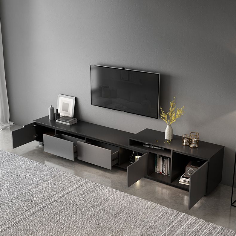 Modern TV Stand With Glide Drawer , Grey , TV Cabinet with Storage Clearhalo 'furn' 'furn_tv_stands_entertainment_centers' 'Furniture' 'Living Room Furniture' 'TV Stands & Entertainment Centers' 'TV Stands & Media Storage Furniture' 'tv_stands_entertainment_centers' 1200x1200_82c39c39-edf1-4a58-a767-ec20774933d2