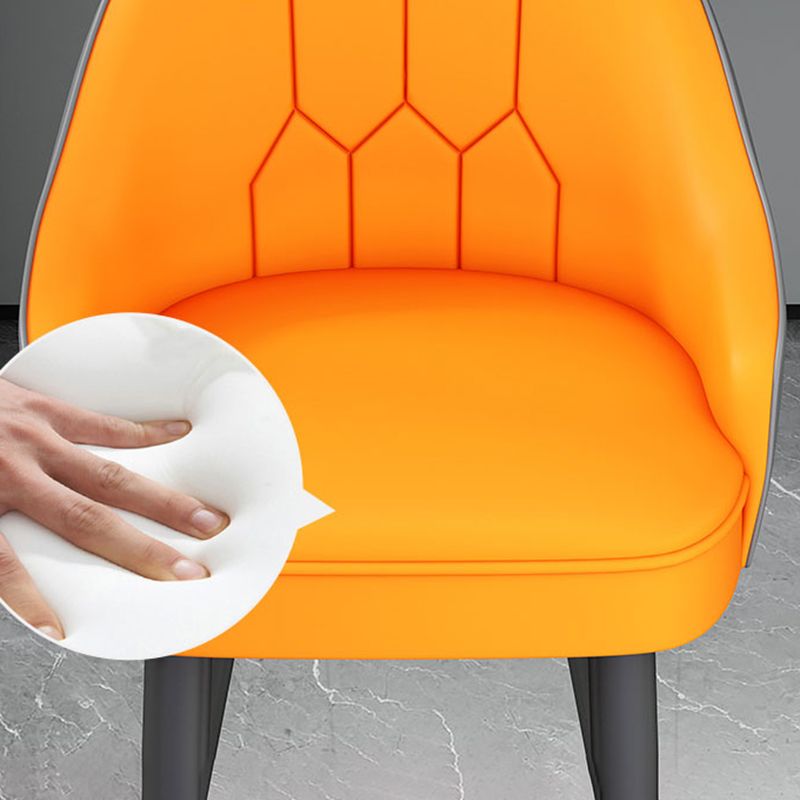 Tabourets de bar de siège à godet moderne faux en cuir bas du dos bas du dos