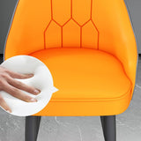 Tabourets de bar de siège à godet moderne faux en cuir bas du dos bas du dos