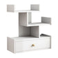 Geometry Artificial Wood Bookshelf Modern Open Storage Bookcase