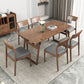 Rectangle Ash Wood Table in Walnut Contemporary Wooden Dining Table with Double Pedestal Clearhalo ' dining_table' 'Dining Tables & Seating' 'Dining Tables' 'furn' 'furn_dining_table' 'Furniture' 'furniture_dining_table' 'Kitchen & Dining Furniture' 'kitchen&dining_furn' 'kitchen' 'kitchen_dining_table' 1200x1200_82c5b307-2aab-49f4-9235-ea54359c26a5