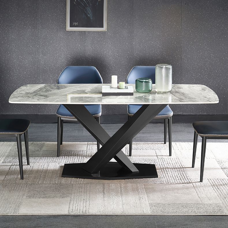 Ensemble de table de cuve à pierre gris haut brillant 1/4/5/6/7 pièces modernes