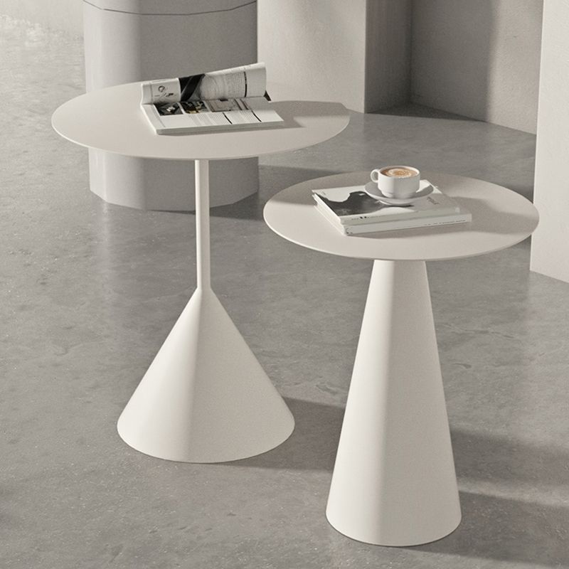 中世紀のモダンな黒/白いカクテルテーブルラウンドコーヒーテーブル