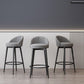 Glam Metal Upholstered Barstool Indoor Bar Stool with Cushion and Low Back Clearhalo 'Bar Furniture' 'Bar Stools' 'bar_stools' 'furn' 'furn_bar_stools' 'furniture_bar_stools' 'Kitchen & Dining Furniture' 'kitchen&dining_furn' 'kitchen' 'kitchen_furn' Furniture' 1200x1200_82c72a8f-b5b6-43fb-bf78-8458ed10dee5