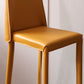 Tabouret de bar moderne avec dossier en cuir, tabouret de comptoir pour salon