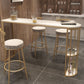 Glam Style White Bar Table in Iron Top and Faux Marble Milk Tea Shop Bar Table Clearhalo 'Bar Furniture' 'Bar Tables' 'bar_tables' 'furn' 'furn_bar_tables' 'Furniture' 'furniture_bar_tables' 'Kitchen & Dining Furniture' 1200x1200_82c925b9-7a7b-47eb-87ed-767774b7901d