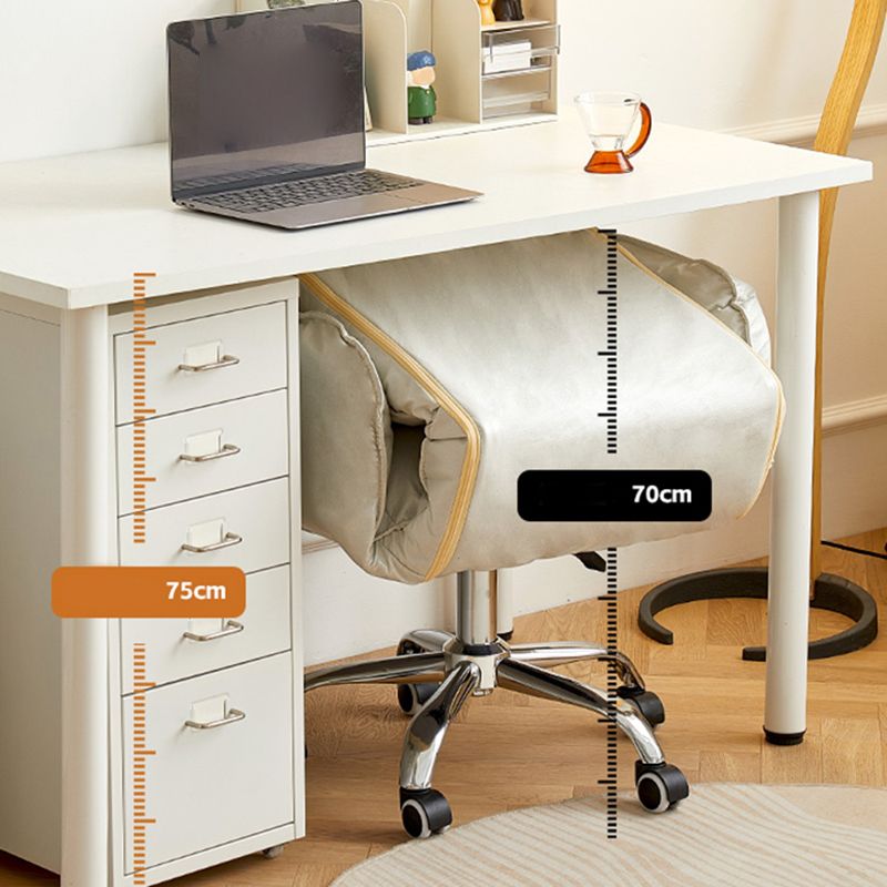 モダンデスクチェアスライド調整可能なシート高さのオフィスチェア付きホイール付き