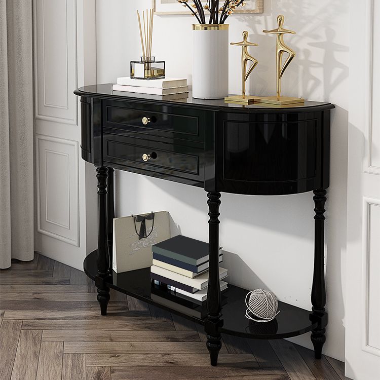 Mid Century Modern Wood Console Table Half Moon End Table for Hall Clearhalo 'Console Tables' 'console_tables' 'Entry & Mudroom Furniture' 'furn' 'furn_console_tables' 'Furniture' 1200x1200_82ca931d-bb22-4518-9845-89f60cc84899