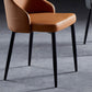Contemporary Kitchen Dining Side Chair Leather Chair in Black Legs
