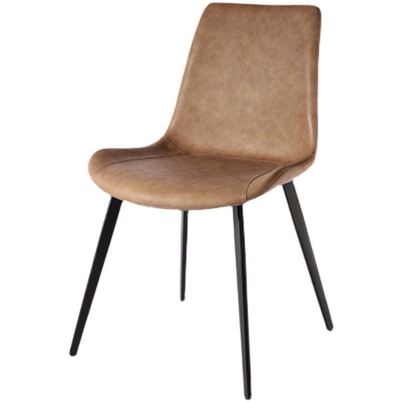Modern Leather Restaurant Side Chair Solid Back Dining Chair (Set of 2) Clearhalo ' kitchen&dining_furn' 'Dining Chairs' 'Dining Tables & Seating' 'dining_chair' 'furn' 'furn_dining_chair' 'Furniture' 'furniture_dining_chair' 'Kitchen & Dining Furniture' 'kitchen' 1200x1200_82cd587b-9ab8-404e-bf2c-ea99db81fc87