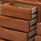Modern 15,74 "Wide Accent Chest Brown Rubberwood -borst met laden