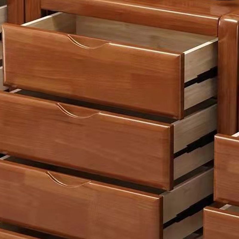 Modern 15,74 "Wide Accent Chest Brown Rubberwood -borst met laden