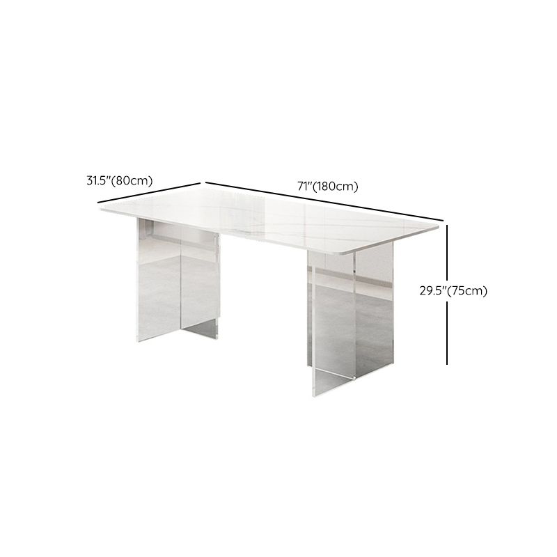 Table en acrylique et en ardoise style industriel