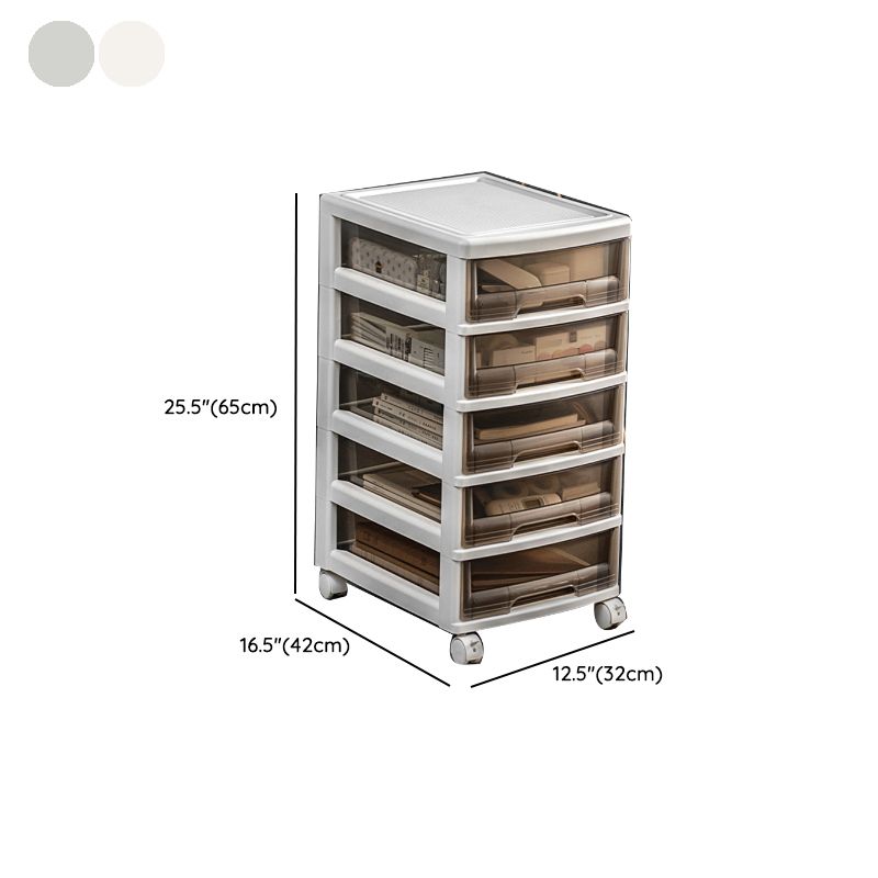 Transparent Filing Cabinet Modern Plastic Drawers Cabinet for Office
