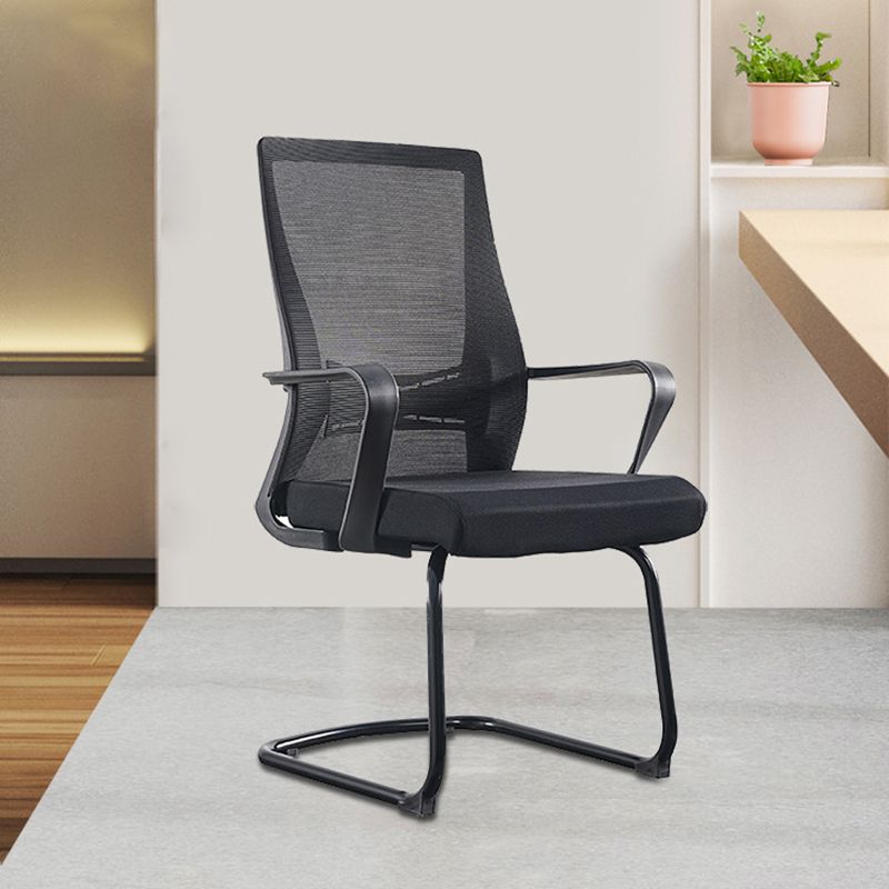 Black Mid-Back Office Chair Mesh Chair with Armrest Desk Chair Clearhalo 'furn' 'furn_office_chair' 'Furniture' 'Office Chairs' 'Office Furniture' 'office_chair' 1200x1200_82ce13ea-6e16-438e-8e5d-03faccf05233