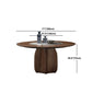 Mesa de pedestal redonda Simplicidad estilo mesa de comedor de madera maciza con plato giratorio
