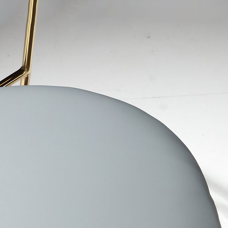 Silla de comedor de cuero con silla de brazo glamorosa con marco de oro para el hogar