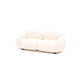 Modern Rolled Arm Sofa White Velvet Sofa for Living Room, Apartment