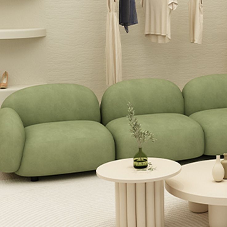 Scandinavian Sofa Fabric Cushions Square Arm Living Room Standard Seating