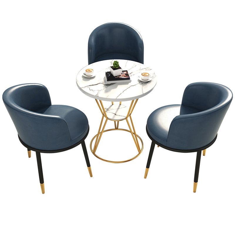 Juego de mesa de comedor de piedra blanca 1/2/4 piezas de comedor moderno