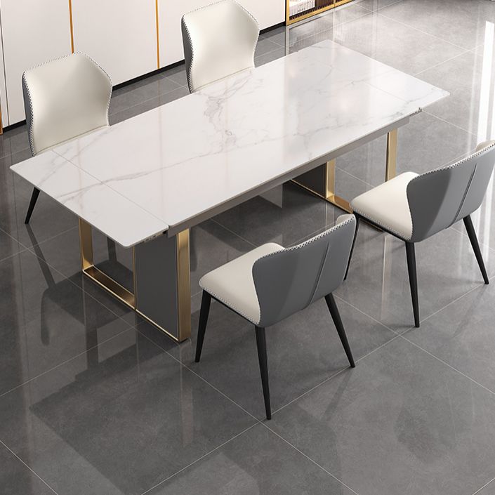 Scandinavian Sintered Stone Dining Room Set with Rectangle Table and Self-StoringLeaf Dining Set Clearhalo 'Dining Room Sets' 'Dining Tables & Seating' 'dining_room_set' 'furn' 'furn_dining_room_set' 'Furniture' 'furniture_dining_room_set' 'Kitchen & Dining Furniture' 'kitchen&dining_furn' 'kitchen' 1200x1200_82d56df1-540e-4ec9-9144-c33e3b09dc55