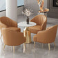 Modern Round Dining Table Glossy White Stone Top Table for Home Clearhalo 'Dining Tables & Seating' 'Dining Tables' 'dining_table' 'furn' 'furn_dining_table' 'Furniture' 'Kitchen & Dining Furniture' 1200x1200_82d64f82-230a-4fc0-994a-abd333dd5202
