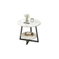 Round Modern Side End Table Frame Double Tier Sofa Side End Table with Shelf Clearhalo 'Coffee & Accent Tables' 'End & Side Tables' 'end_side_table' 'end_side_tables' 'furn' 'furn_end_side_tables' 'Furniture' 'furniture_end_side_table' 'Living Room Furniture' 1200x1200_82d81500-078e-4a50-9562-cf83b9c2123b