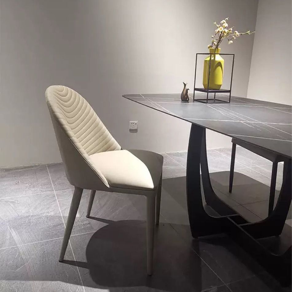 Modern Style Chair Dining Armless Chair for Kitchen with Metal Legs Clearhalo 'Dining Chairs' 'Dining Tables & Seating' 'dining_chair' 'furn' 'furn_dining_chair' 'Furniture' 'furniture_dining_chair' 'Kitchen & Dining Furniture' 1200x1200_82d8b09c-ca4e-4317-8fb6-14ed11bba600