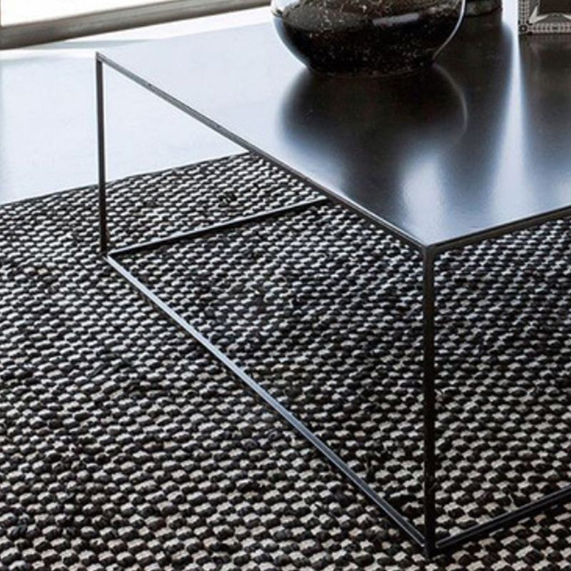 Mid-Century Modern Iron Square Coffee Table with Frame Base Coffee Table Clearhalo 'Coffee & Accent Tables' 'Coffee Tables' 'coffee_tables' 'furn' 'furn_coffee_tables' 'Furniture' 'Living Room Furniture' 1200x1200_82da53c8-7102-4254-aa7b-31ea53716c32