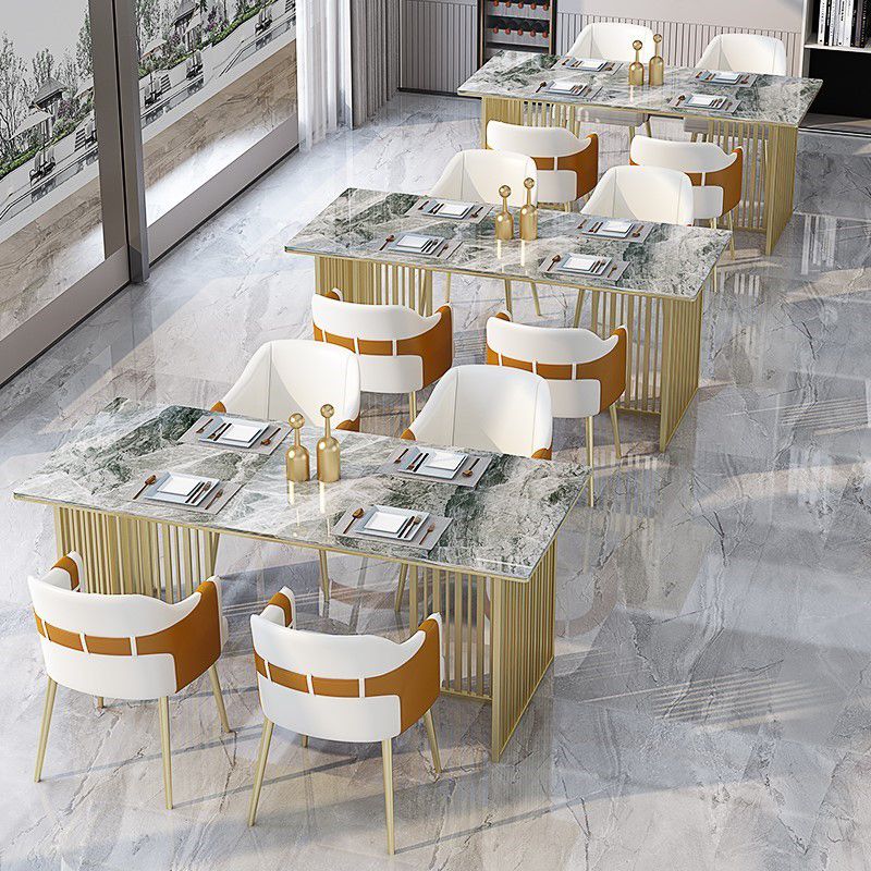 Metal Traditional Luxury Rectangular Table Sintered Stone Table for Kitchen and Dining Room Clearhalo ' dining_table' 'Dining Tables & Seating' 'Dining Tables' 'furn' 'furn_dining_table' 'Furniture' 'furniture_dining_table' 'Kitchen & Dining Furniture' 'kitchen&dining_furn' 'kitchen' 'kitchen_dining_table' 1200x1200_82dc5c4b-c596-4e31-8400-61b22d7e2129