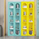 Visualizzazione in acciaio inossidabile mobile moderno con porte di vetro