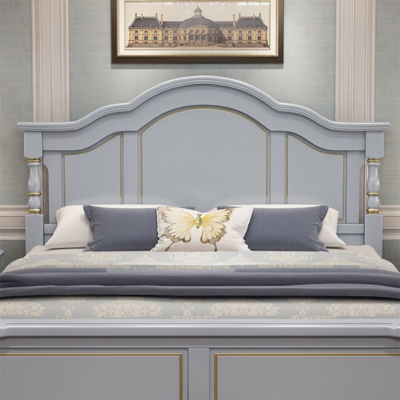 Legno rustico a letto rustico largo 84,65 pollici letto standard con testiera