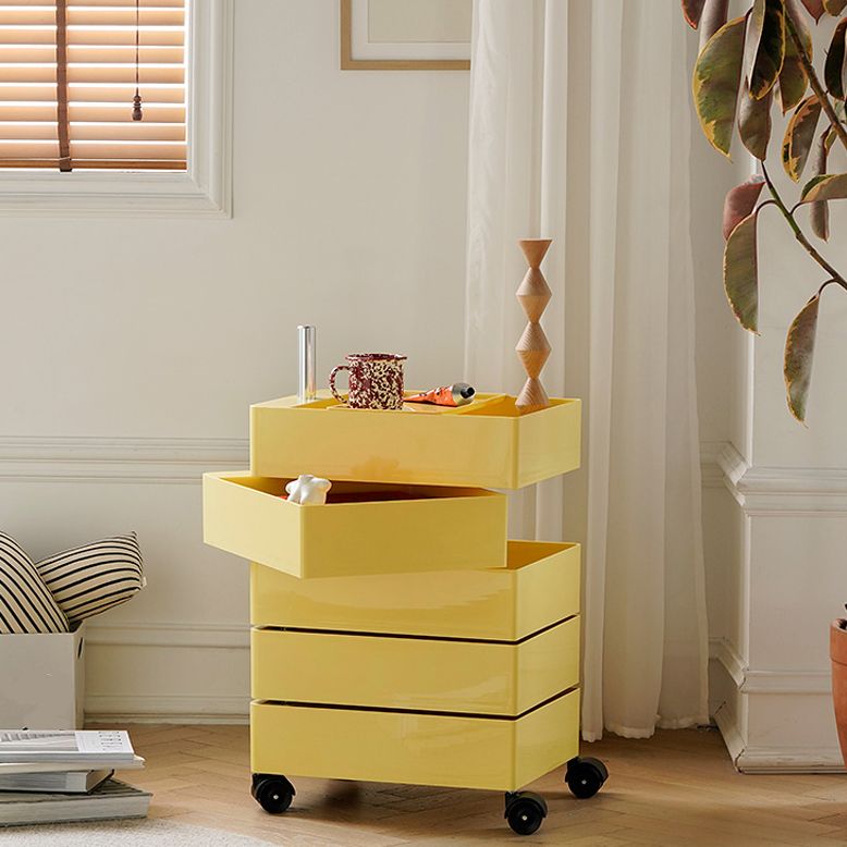 Scandinavian Plastic Night Table 28" Tall Removable Nightstand with Drawers Clearhalo 'Bedroom Furniture' 'furn' 'furn_night_stand' 'Furniture' 'night_stand' 'Nightstands' 1200x1200_82dd11e3-c55b-42f0-b2b7-007f40edb059