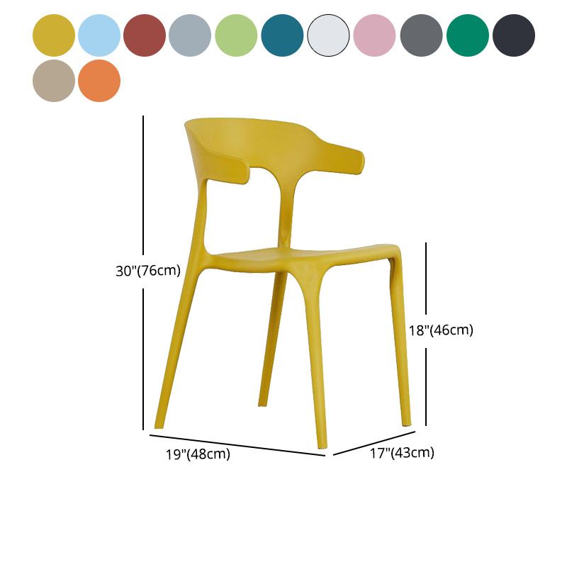Contemporary Style Stackable Chairs Dining Armless Chairs with Plastic Legs for Kitchen Clearhalo 'Dining Chairs' 'Dining Tables & Seating' 'dining_chair' 'furn' 'furn_dining_chair' 'Furniture' 'furniture_dining_chair' 'Kitchen & Dining Furniture' 1200x1200_82e1bcf1-4f79-4134-a4e4-b4e6e27b2966