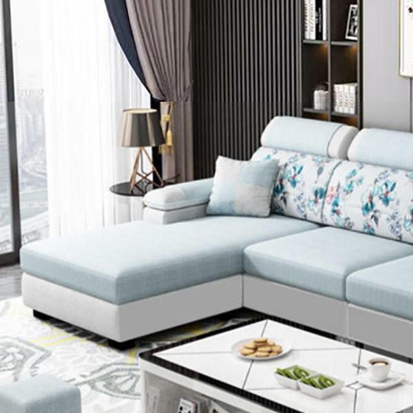 Sofá de lino moderno Sofá Pilpo de almohada Sectional para sala de estar para sala de estar