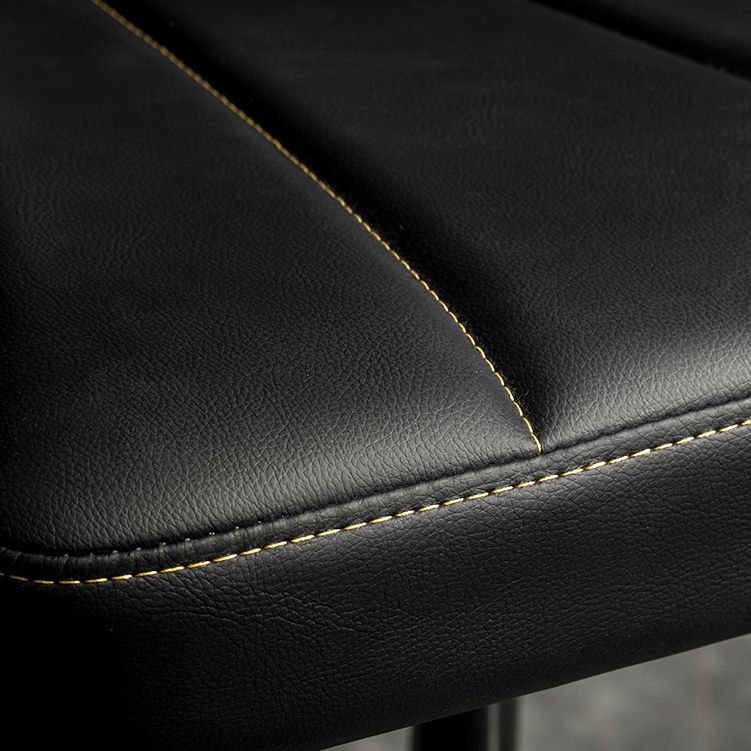 Scandinavian Metal Stool Leather Upholstered Counter Stool in Matte Finish for Indoor Clearhalo 'Bar Furniture' 'Bar Stools' 'bar_stools' 'furn' 'furn_bar_stools' 'Furniture' 'Kitchen & Dining Furniture' 1200x1200_82e3a5fd-143b-4fd7-ae01-5ee18e7aa275