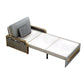Square Arms Futon Foldable Pillow Included Cushion Back Sleeper Sofa