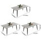 Contemporary Style Sintered Stone Rectangle Dining Table 4 Legs Table for Home Clearhalo ' dining_table' 'Dining Tables & Seating' 'Dining Tables' 'furn' 'furn_dining_table' 'Furniture' 'furniture_dining_table' 'Kitchen & Dining Furniture' 'kitchen&dining_furn' 'kitchen' 'kitchen_dining_table' 1200x1200_82e47a9a-6522-4e4d-8c3f-6d54e14b7892