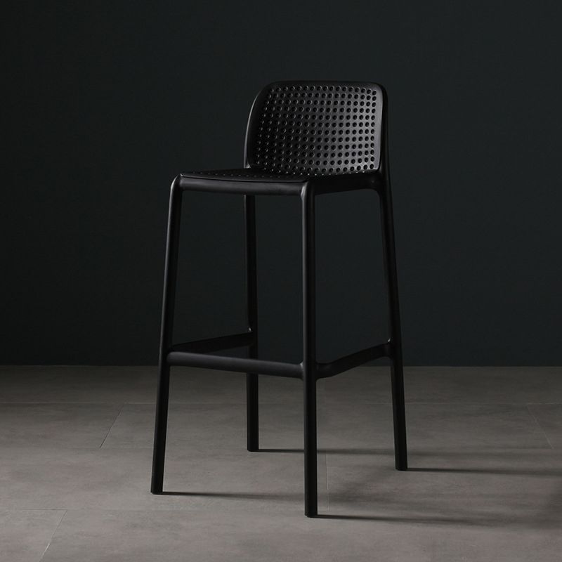 Stackable Low Back Modern Barstool Matte Finish Plastic Home Stool Clearhalo 'Bar Furniture' 'Bar Stools' 'bar_stools' 'Furniture' 'furniture_bar_stools' 'Kitchen & Dining Furniture' 1200x1200_82e4d27a-6ed1-48de-b184-590537ab0485