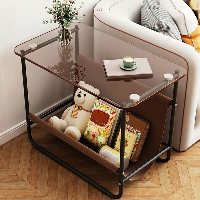 Tavolo da slitta per finestre di stoccaggio modernistica per soggiorno con base metallica