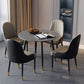 Industrial Style Dining Table Sintered Stone 4 Legs Table for Home