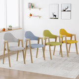 Modern Bedroom Open Back Arm Chair Fabric Matte Finish Dining Chair Clearhalo ' kitchen&dining_furn' 'Dining Chairs' 'Dining Tables & Seating' 'dining_chair' 'Furniture' 'furniture_dining_chair' 'Kitchen & Dining Furniture' 'kitchen' 1200x1200_82e6973f-07ae-42ef-9264-6a48b2effa0a